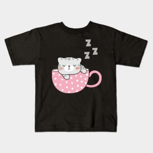 Sleeping Cat Kids T-Shirt